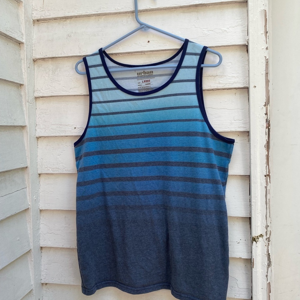 Urban Pipeline Navy and White Striped Tank
